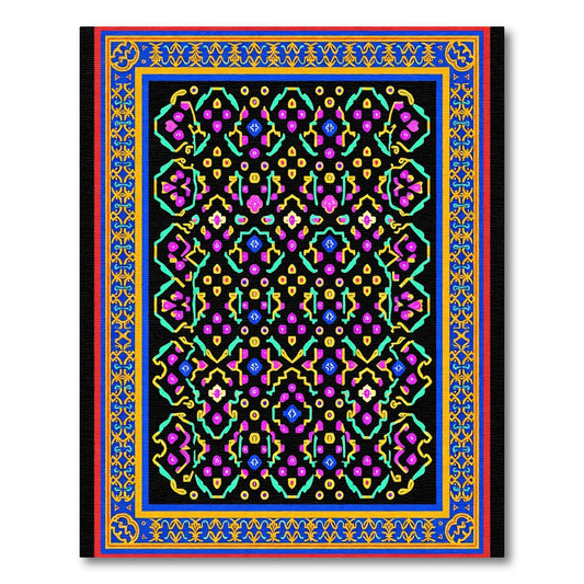 Vibrant Geometric Jewels Medallion Rug