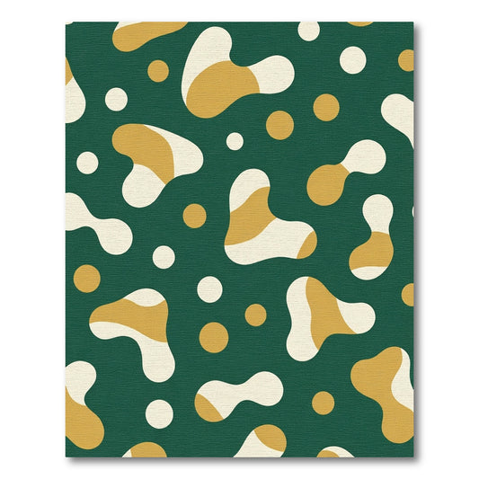 Emerald Organic Blob Dots Rug