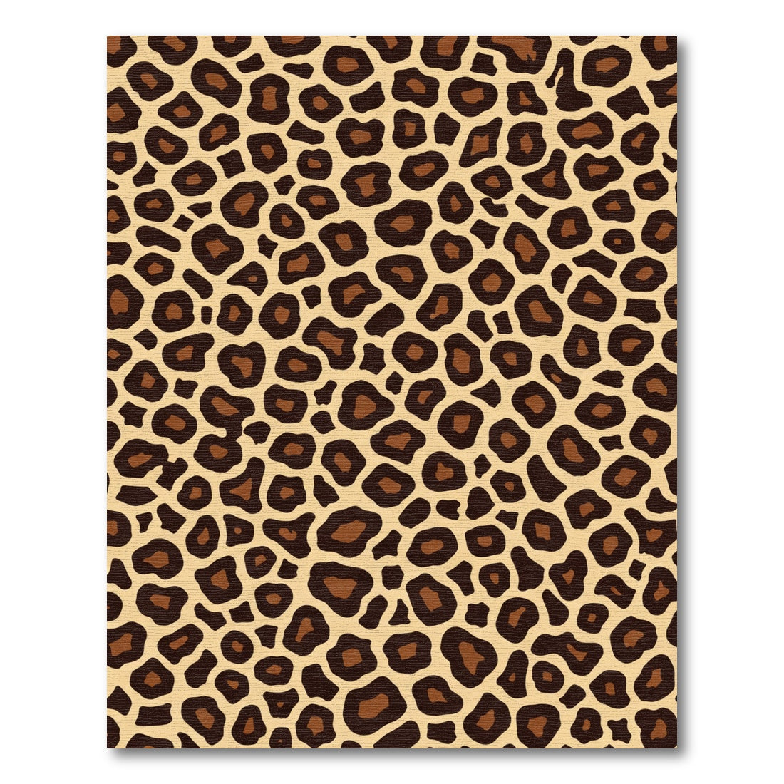 Golden Brown Spotted Animal Print Rug