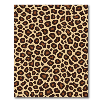 Golden Brown Spotted Animal Print Rug