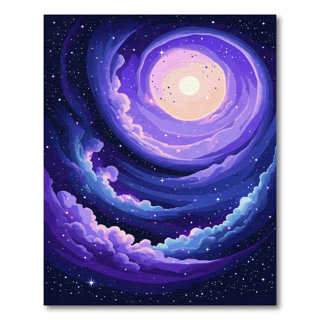 Vibrant Purple Nebula Swirl Rug