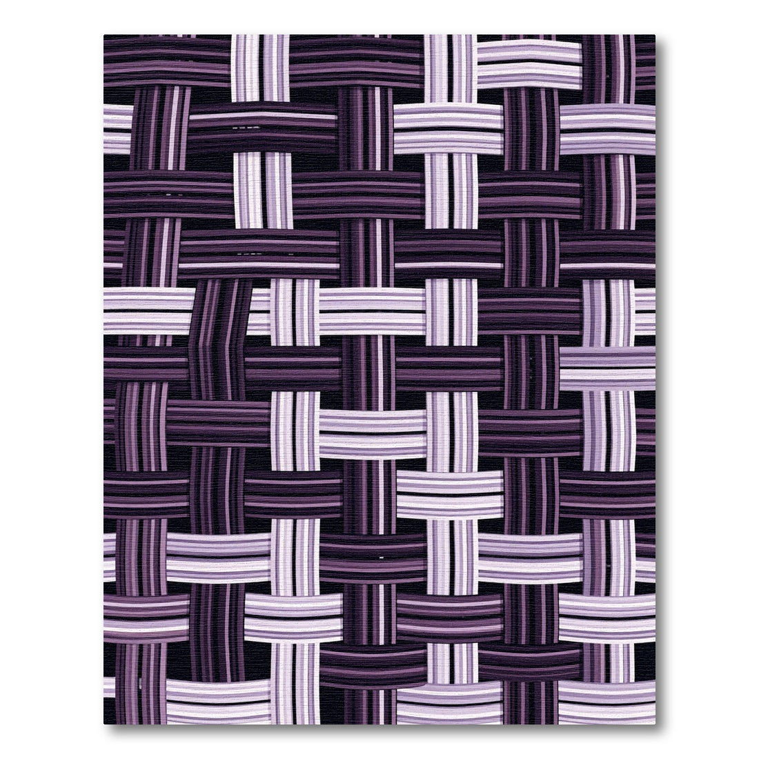 Plum and Lavender Woven Grid Rug