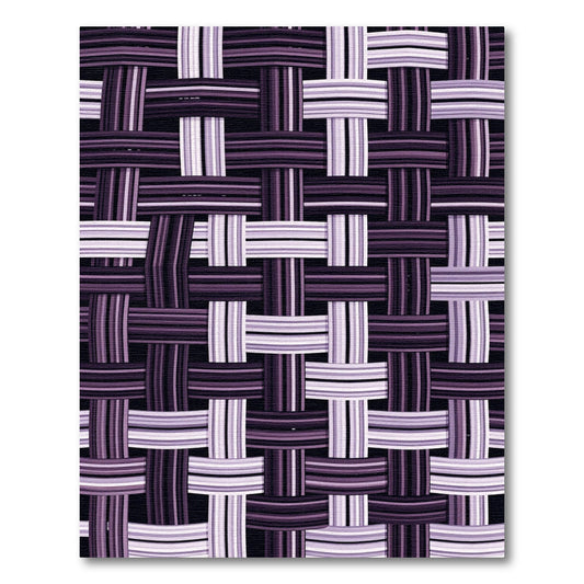 Plum and Lavender Woven Grid Rug