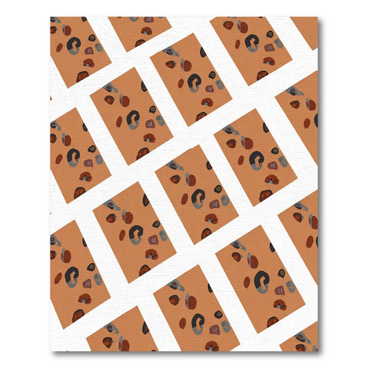 Terracotta Leopard Spotty Collection Rug