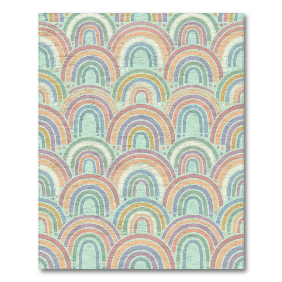Pastel Overlapping Arches Whimsical Rug