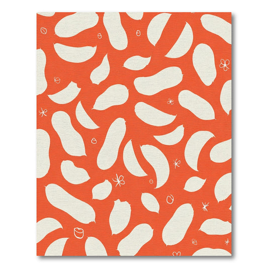 Coral Cream Blob Scatter Rug