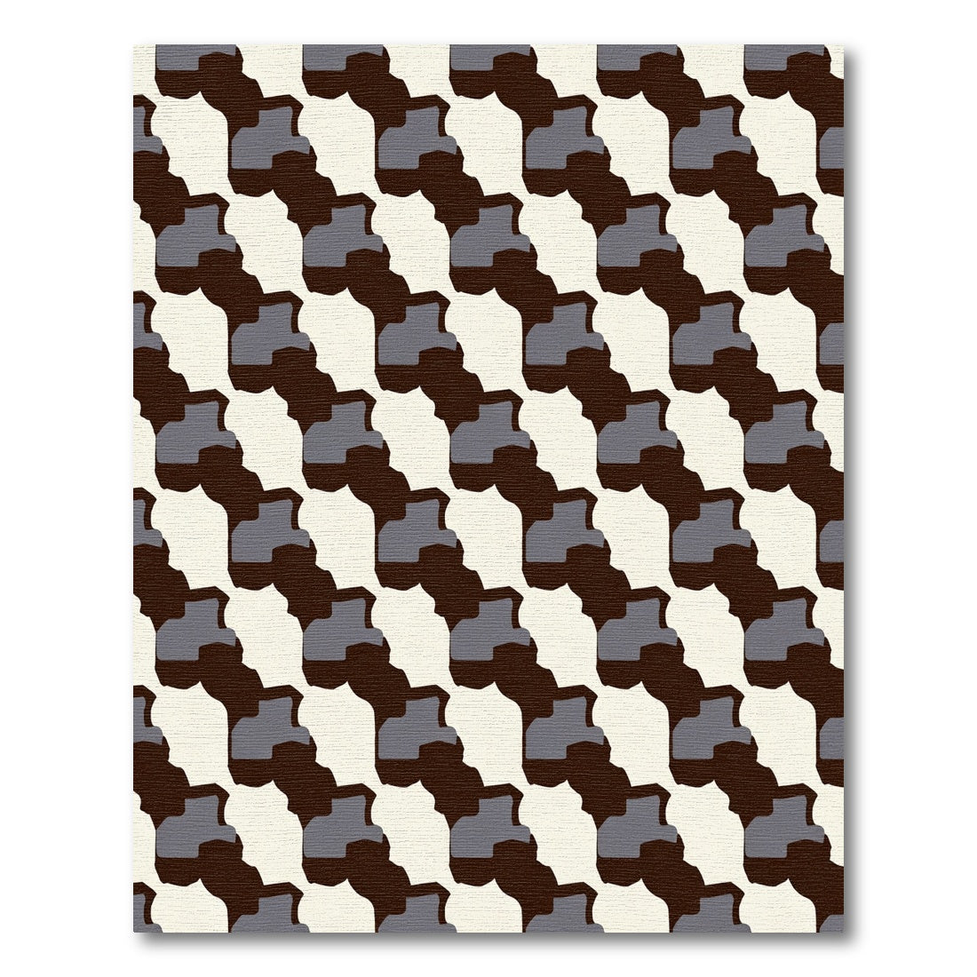 Dark Gray Cream Organic Stripes Rug