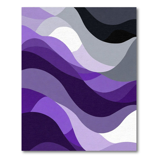 Amethyst Purple Wavy Stripes Rug