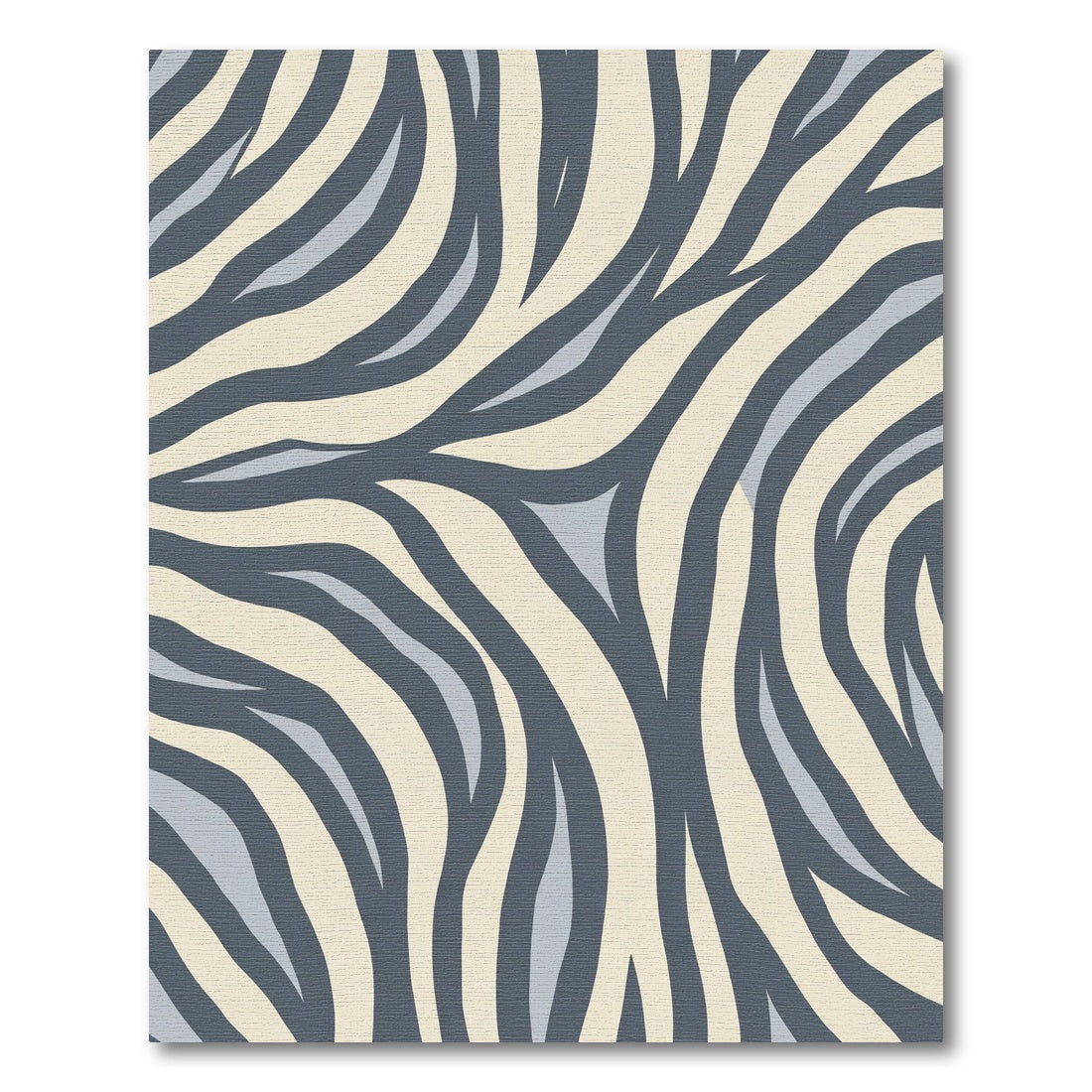 Cream Gray Abstract Zebra Stripes Rug