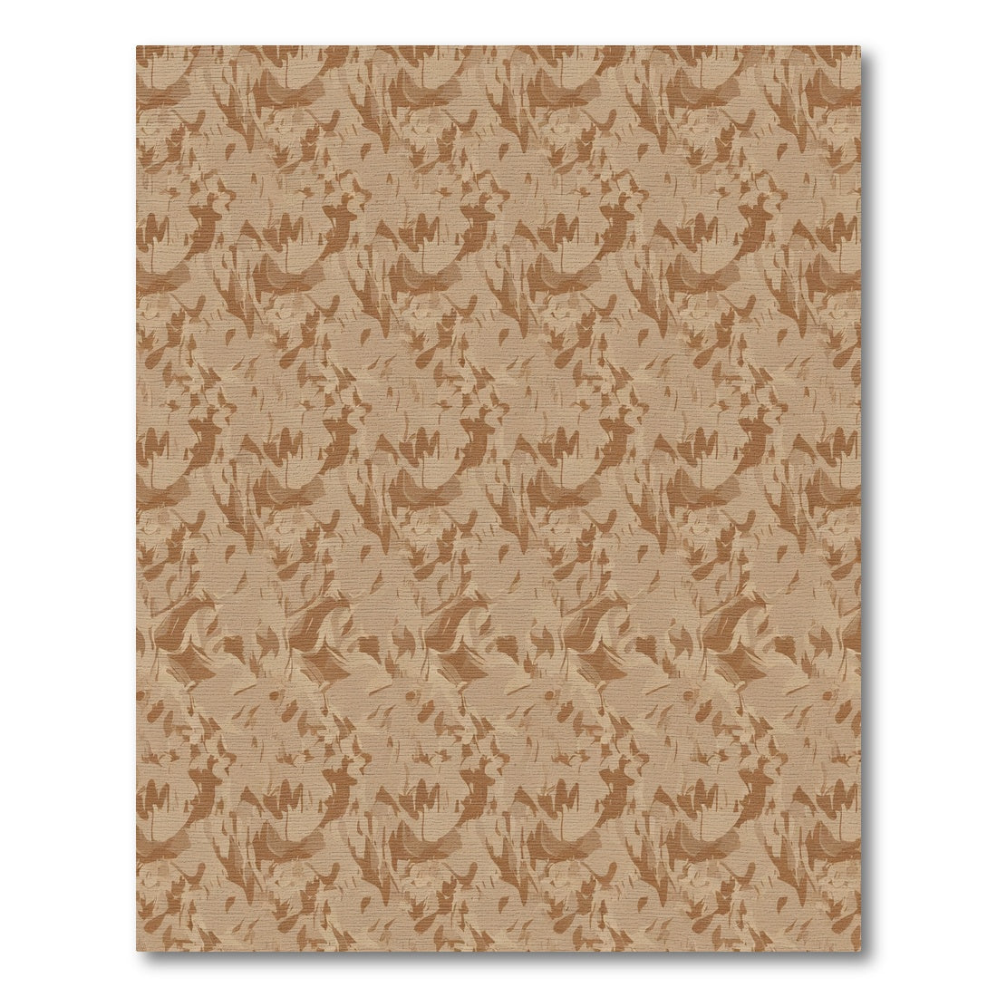 Earthy Brown Abstract Organic Swirls Rug