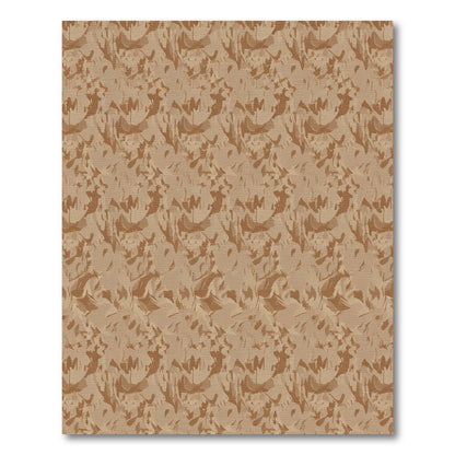 Earthy Brown Abstract Organic Swirls Rug