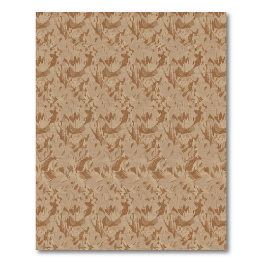 Earthy Brown Abstract Organic Swirls Rug