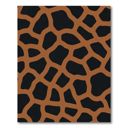 Brown Black Giraffe Spots Rug