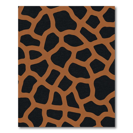 Brown Black Giraffe Spots Rug