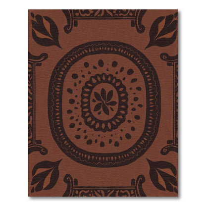 Chocolate Brown Medallion Floral Rug