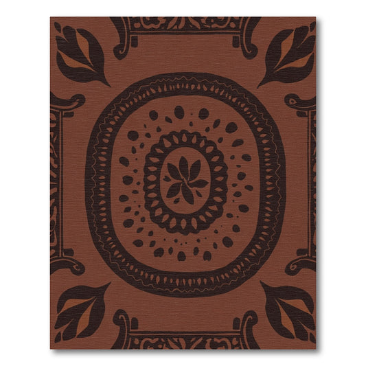Chocolate Brown Medallion Floral Rug