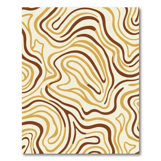Earthy Tones Organic Swirls Rug