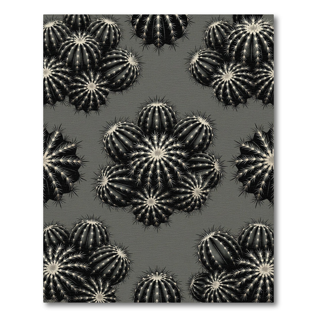 Monochromatic Dark Cactus Cluster Rug