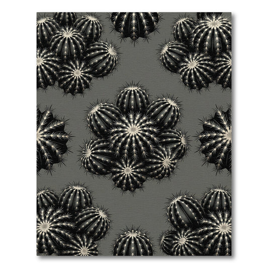Monochromatic Dark Cactus Cluster Rug