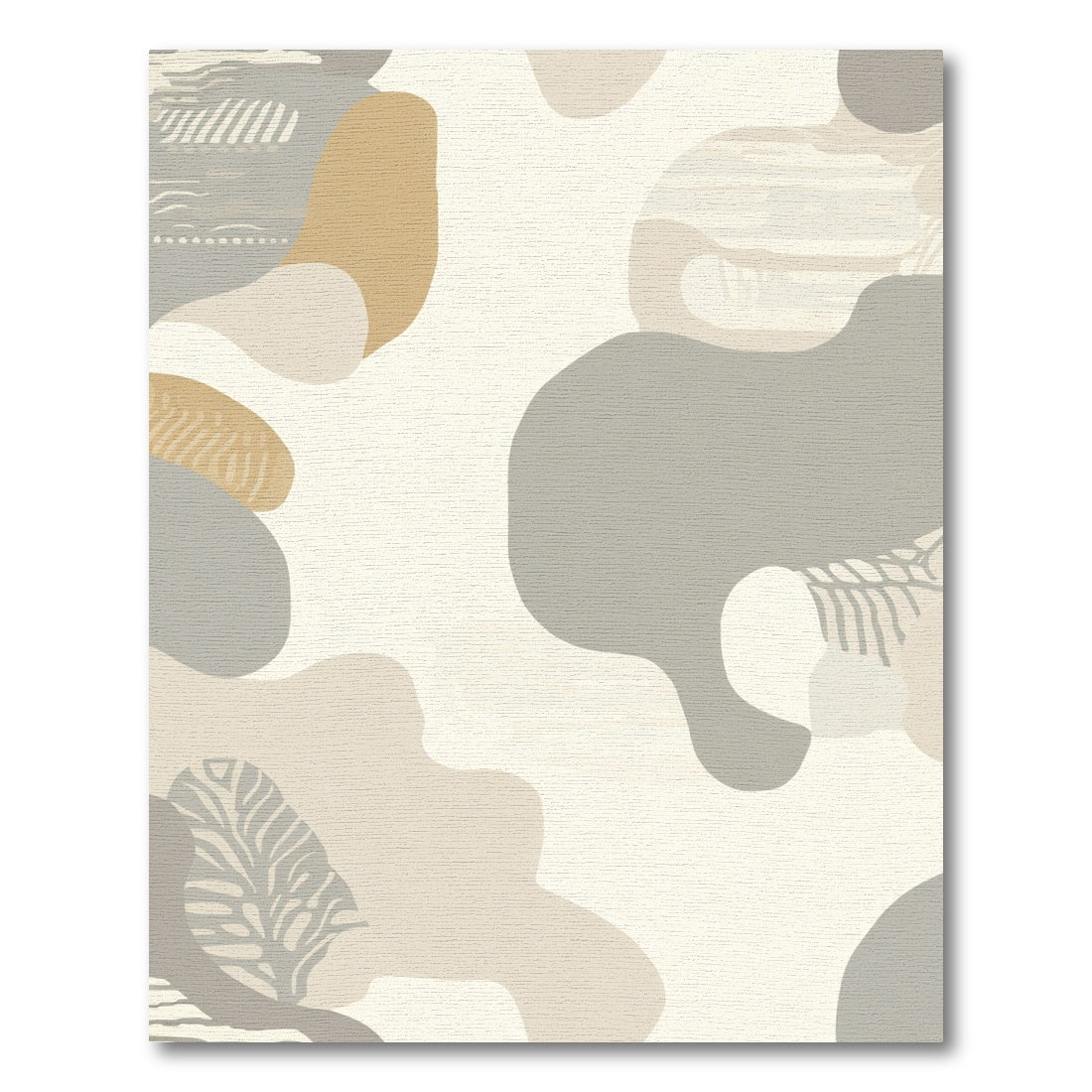 Earthy Botanical Abstract Organic Flow Rug