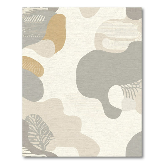Earthy Botanical Abstract Organic Flow Rug