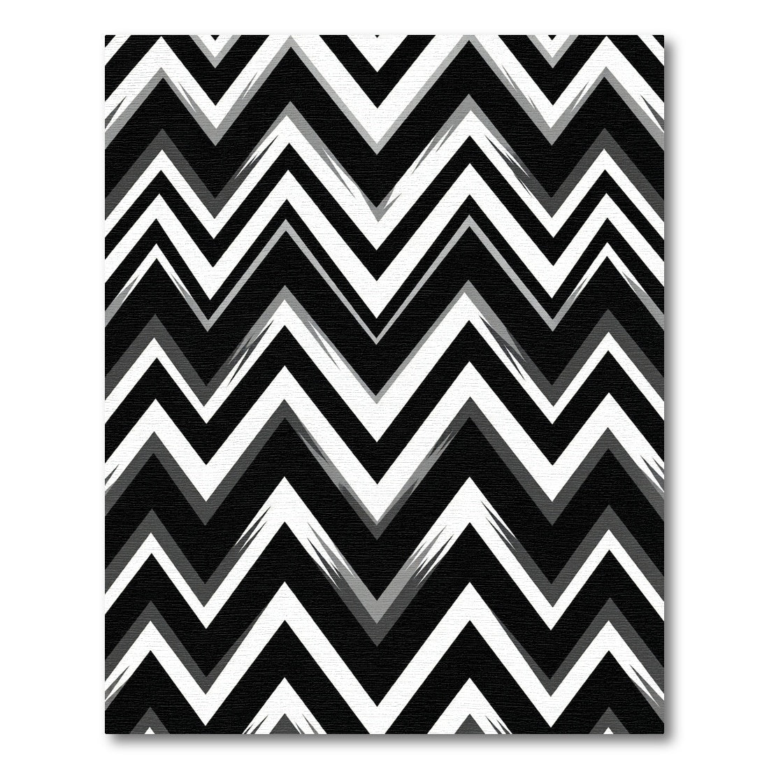 Monochromatic Jagged Chevron Accordion Rug