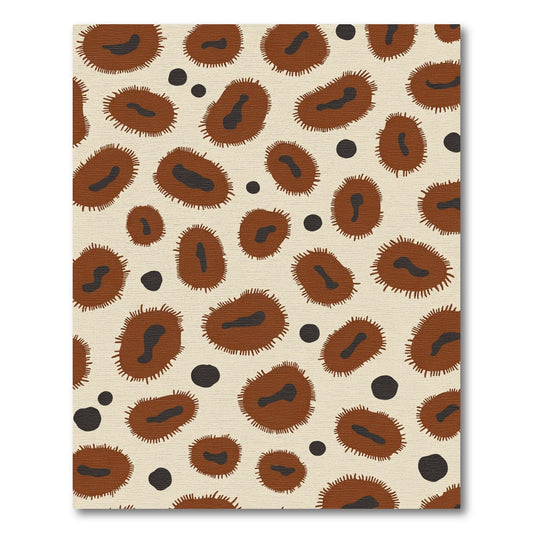 Brown Abstract Animal Spots Rug