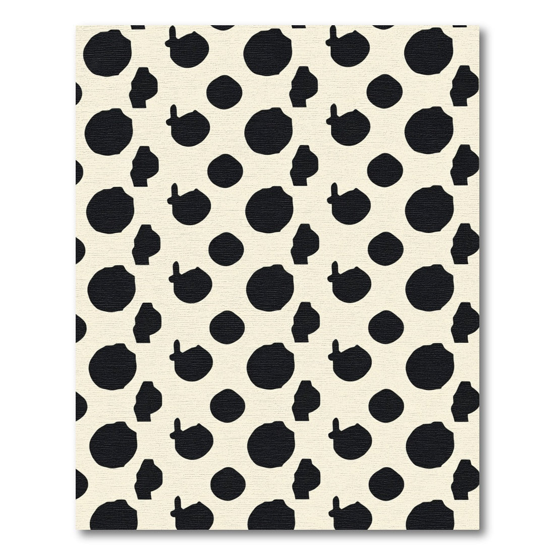 Black Ivory Organic Dots Rug