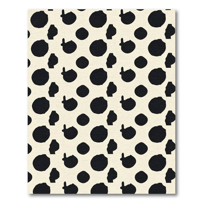Black Ivory Organic Dots Rug