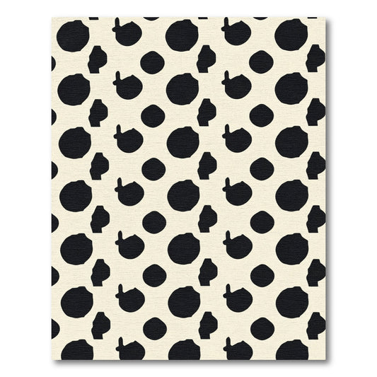 Black Ivory Organic Dots Rug
