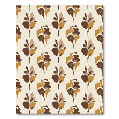 Earthy Toned Abstract Floral Medallions Rug