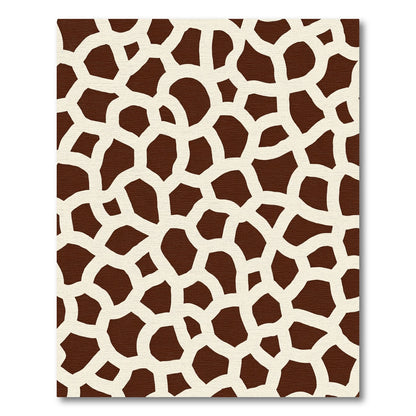 Brown Cream Irregular Spots Rug