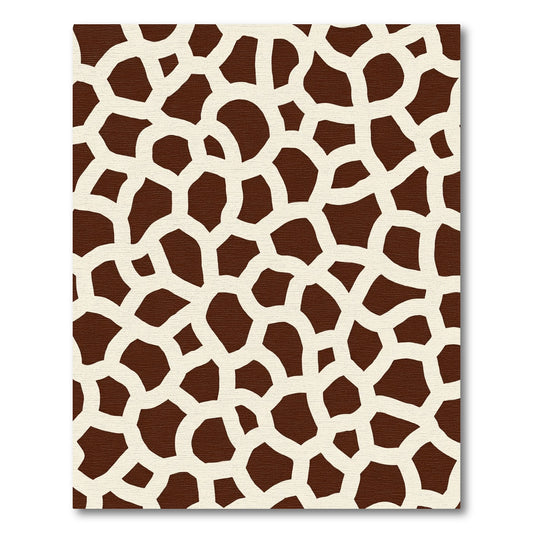 Brown Cream Irregular Spots Rug