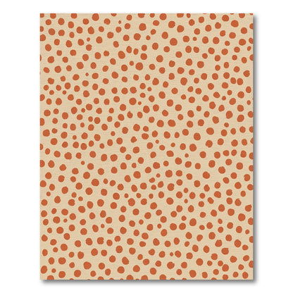 Terracotta Polka Dot Field Rug