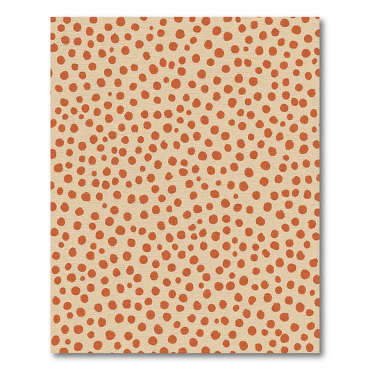 Terracotta Polka Dot Field Rug