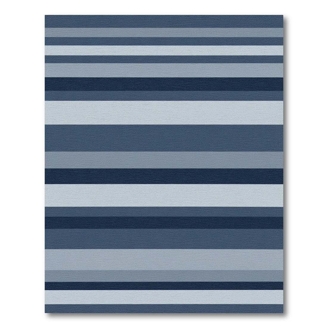 Cool Blue Horizontal Stripe Gradient Rug