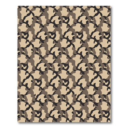 Earthy Tone Camouflage Patchwork Rug