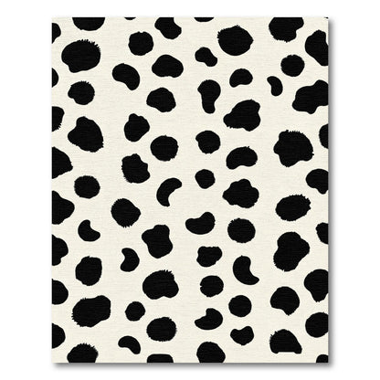Black Ochre Spotty Polka Dot Rug