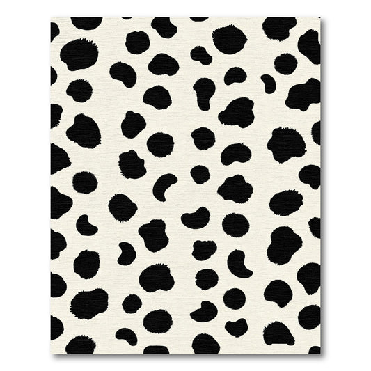 Black Ochre Spotty Polka Dot Rug