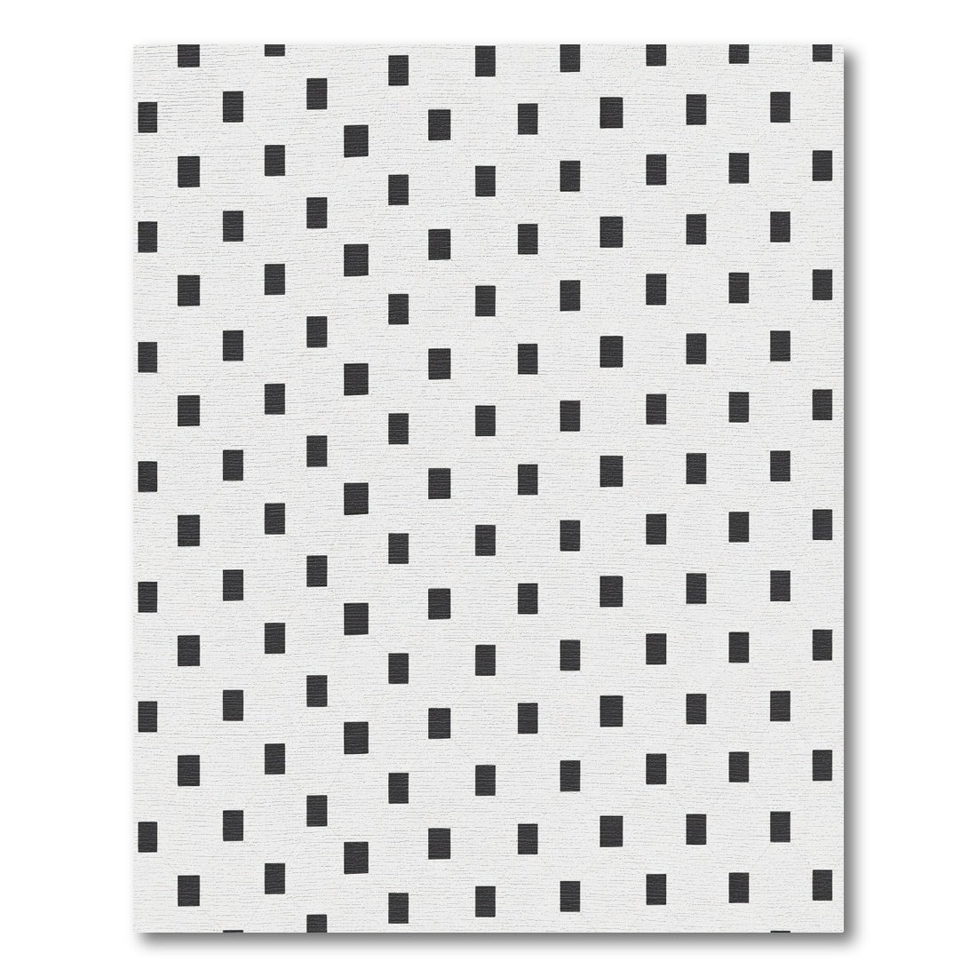 Classic Black Square Grid Rug
