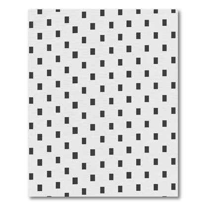 Classic Black Square Grid Rug