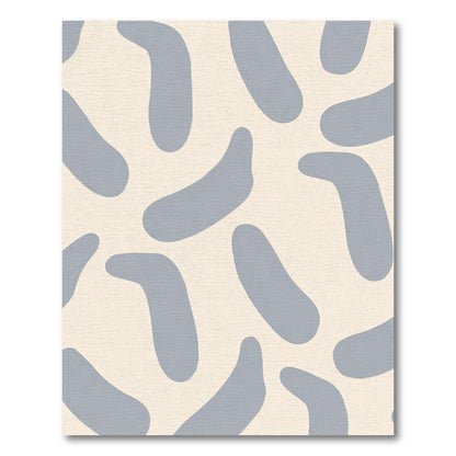 Pale Yellow Gray Organic Blob Rug