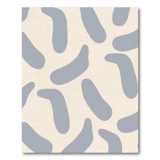 Pale Yellow Gray Organic Blob Rug