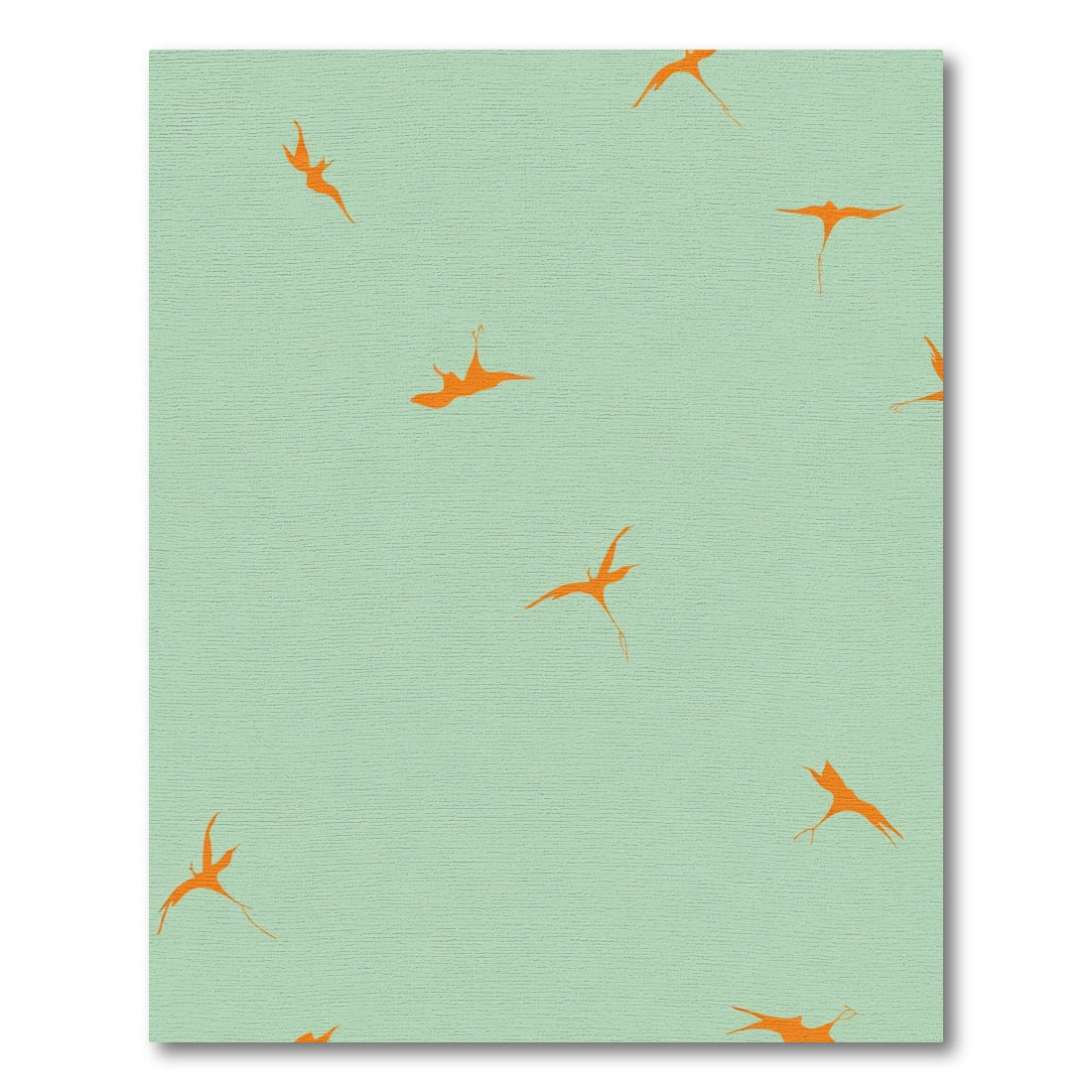 Orange Birds On Aqua Background Rug