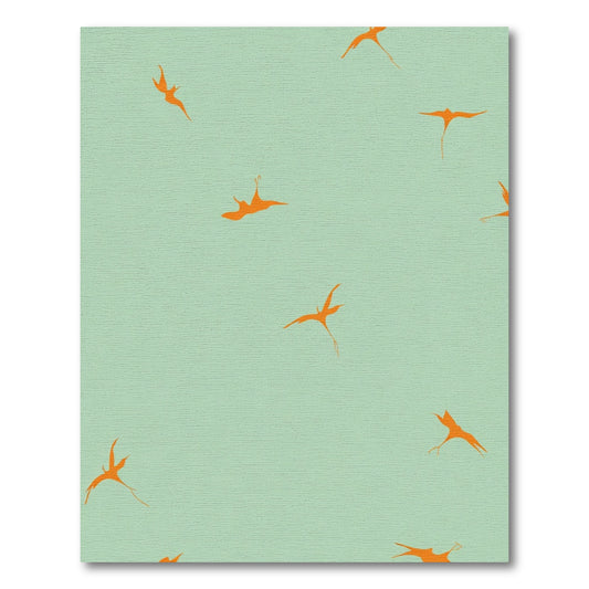 Orange Birds On Aqua Background Rug