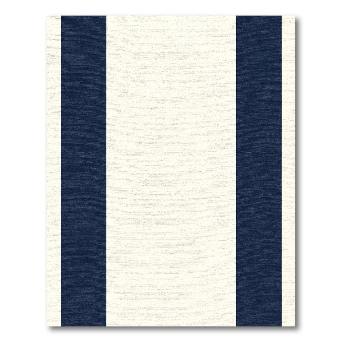 Navy Cream Wide Stripe Rug