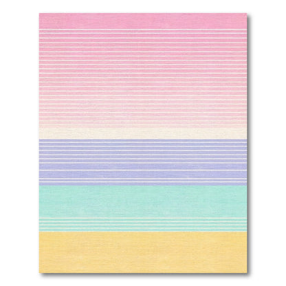 Pastel Ombre Horizontal Striped Rug
