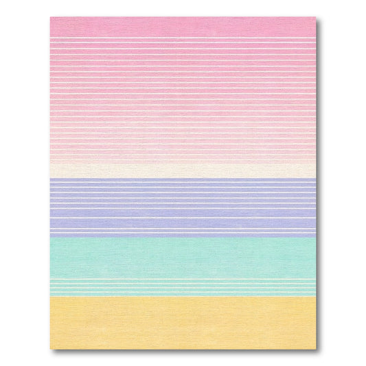 Pastel Ombre Horizontal Striped Rug