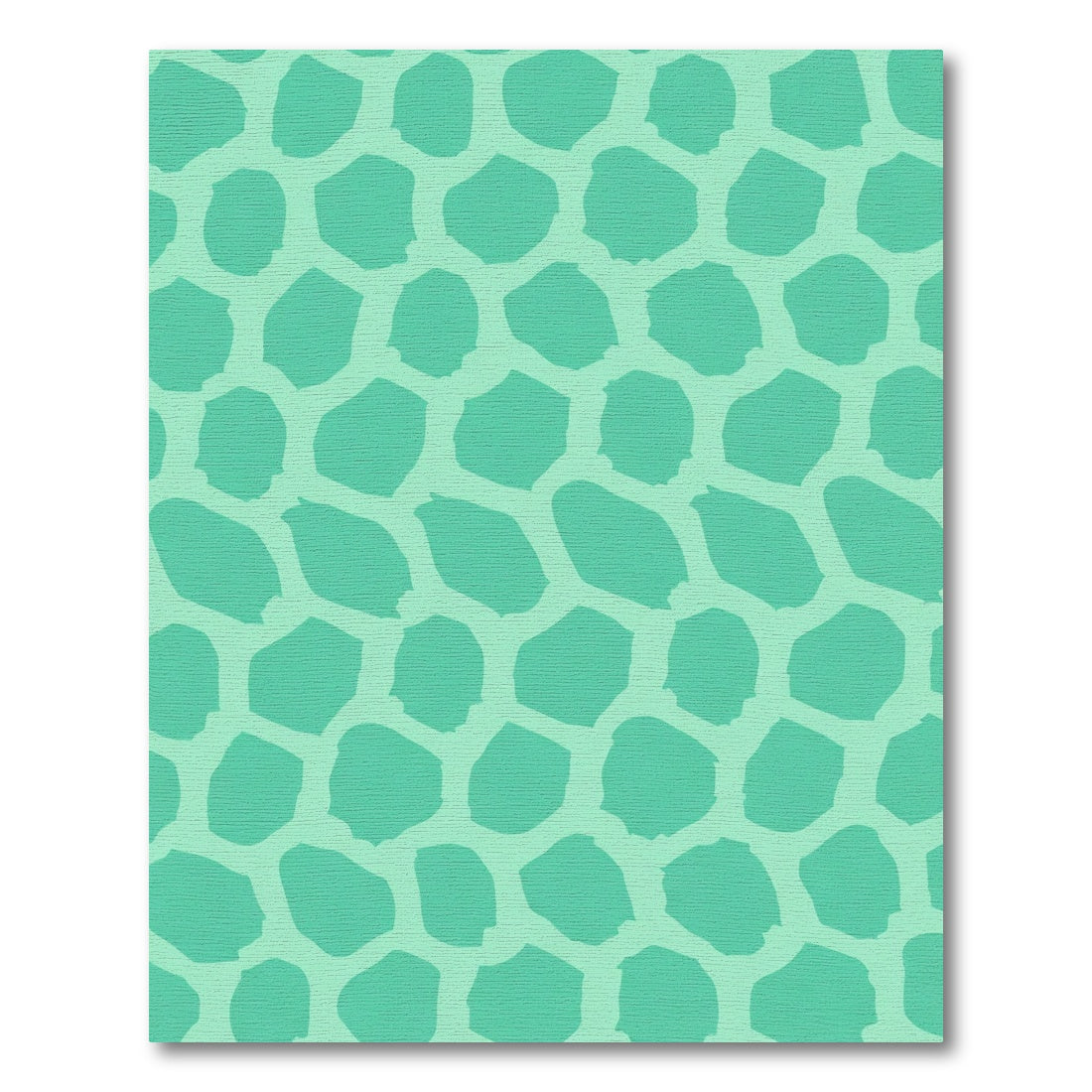 Teal Coral Cells Abstract Rug