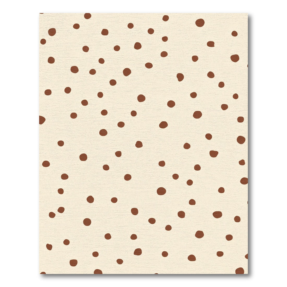 Cream Brown Scattered Polka Dots Rug